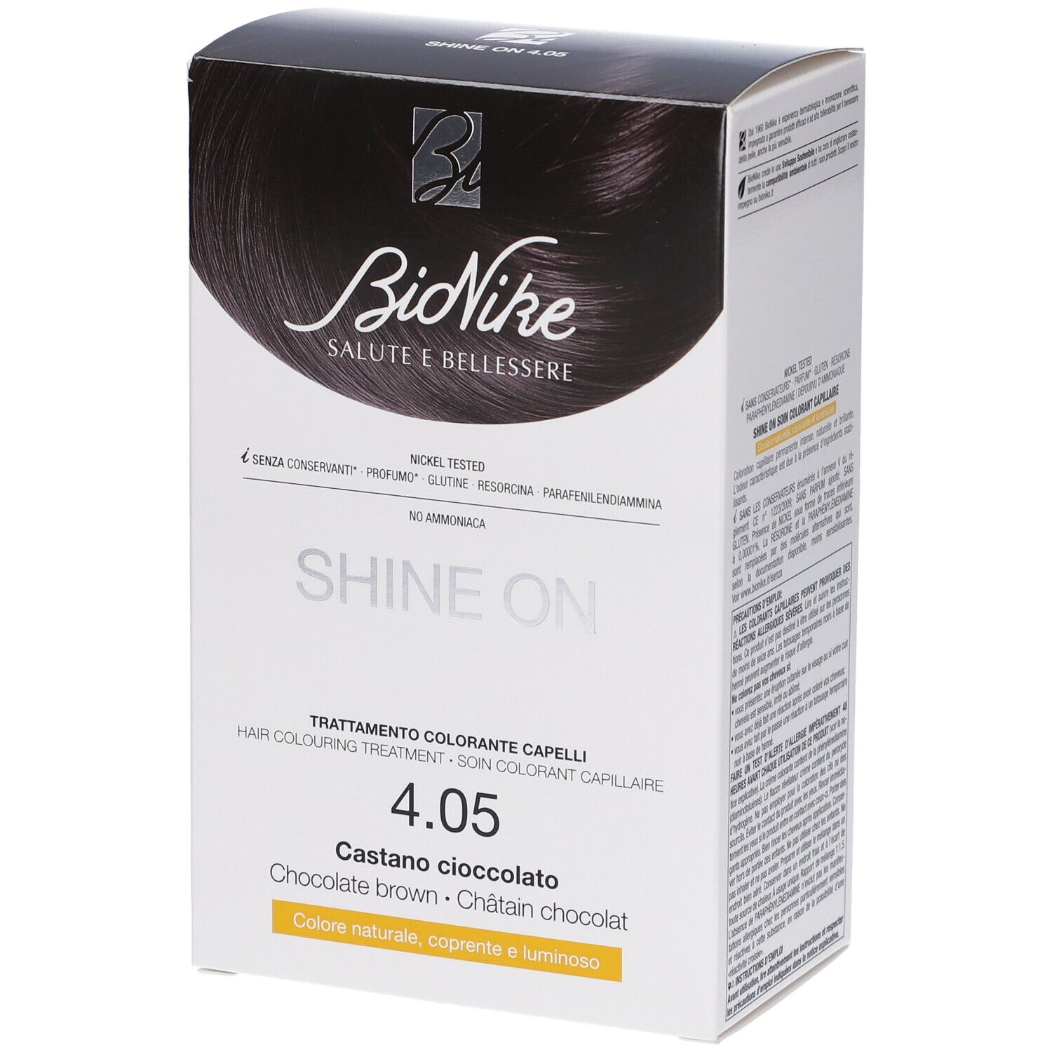 BioNike Shine On Colorante Capelli 4.05 Castano Cioccolato 1 pz Lozion