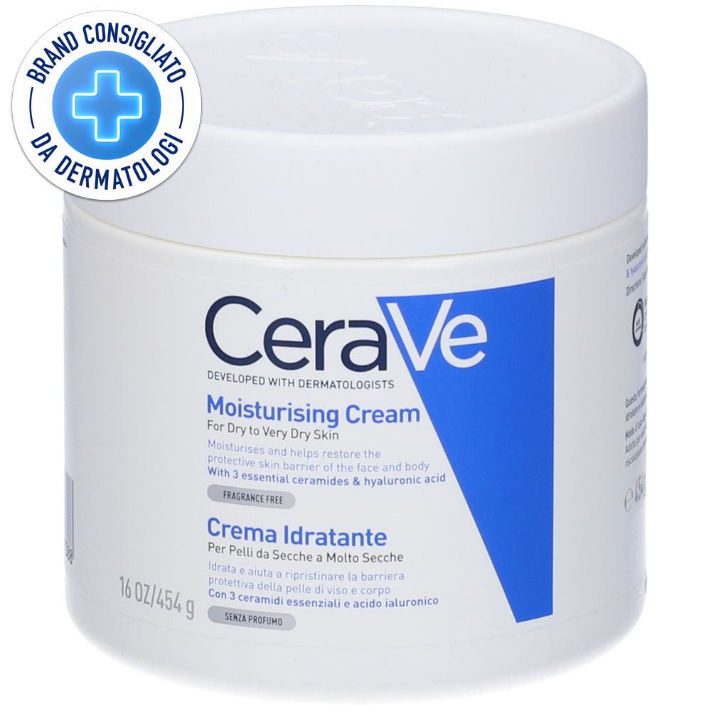 CeraVe Crema Idratante Corpo per Pelli Secche a Molto il corpo e viso,