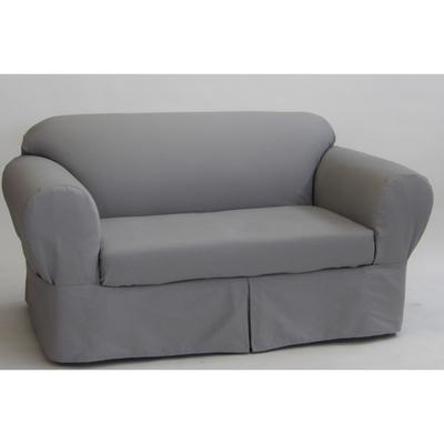 Twill 2-Pc. Slipcover by Classic Slip Covers, Inc. by Classic Slipcovers in Gray (Size CHAIR)