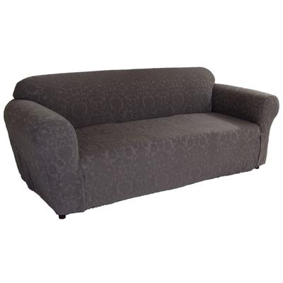 1-Pc. Floral Embossed Stretch Slipcover by Classic Slipcovers in Gray (Size SOFA)