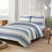 Bolivar Quilt Set by American Home Fashion in Linen Navy (Size TWIN)