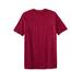 Men's Big & Tall Shrink-Less Lightweight Longer-Length Crewneck Pocket T-Shirt by KingSize in Red Marl (Size XL)