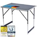 Folding multifunctional table Multi-purpose camping table Folding market table Height-adjustable wallpaper table Side table for camping in the garden for festivals Markets and more (Black: 100x60 cm)