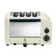 Dualit 4 Slot Classic Toaster with Sandwich Cage, Canvas White 40592