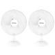 Beldray COMBO-5339 Oscillating 12 inch Desk Fan, Adjustable Head, 2 Speed Settings, 3 Fan Blades, Plastic, 35 W, White, Set of 2