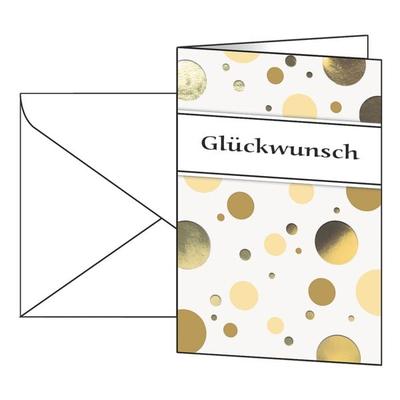 Sigel 10er-Pack Geburtstagskarten mit Umschlag »Golden Bubble«, 17x11.5 cm Image