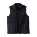 Men's Big & Tall 9 Pocket Twill Utility Vest by Boulder Creek in Black (Size 6XL)