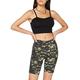 Urban Classics Damen Ladies High Waist Tech Cycle Yoga-Shorts, Wood digital camo, M