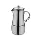 Café Stål MEC-06M Elements Espresso Kaffeekocher aus 18/10 Edelstahl – Hochglanzpolitur mit Klappdeckel, für 6 Mokkatassen geeignet, Steel