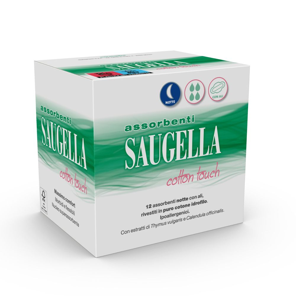 SAUGELLA Cotton Touch Assorbenti Notte 12 pz