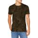 Build Your Brand Mens Round Neck Tee T-Shirt, Olive camo, 5XL