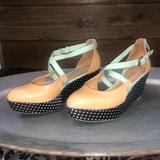 Anthropologie Shoes | Anthropologie Pilcro & Letterpress Wedge Sandal | Color: Black/Cream | Size: 8