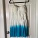American Eagle Outfitters Dresses | American Eagle Sundress White And Ombr Turquoise | Color: White | Size: L