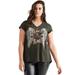 Plus Size Women's Rock & Roll Graphic Tee by ellos in Midnight Olive (Size 22/24)