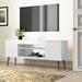 Wrought Studio™ Jomarcus TV Stand for TVs up to 60" Wood in White | Wayfair 1B21464B417A45BD869CFF450DB2F1D2