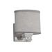 Justice Design Group Textile 7 Inch Wall Sconce - FAB-8471-30-GRAY-NCKL-LED1-700