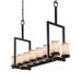 Justice Design Group Textile 42 Inch 14 Light Linear Suspension Light - FAB-8764-10-WHTE-MBLK