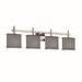 Justice Design Group Textile 33 Inch 4 Light Bath Vanity Light - FAB-8414-30-GRAY-NCKL