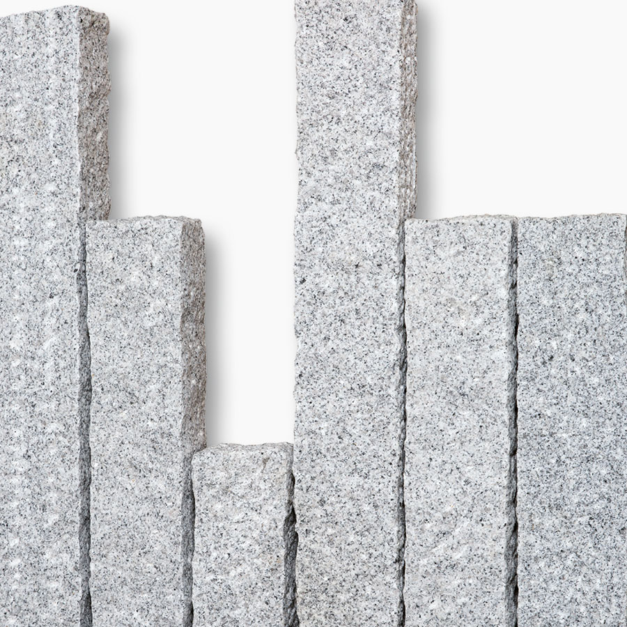 Seltra Natursteine Palisaden BRAVO RUSTIQUE Granit edelgrau Herkunft China, 8x12 cm, 50 cm Image