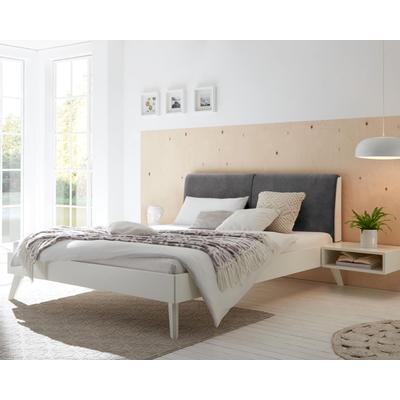 Hasena Pronto Massivholzbett Simone 140x200 cm / Buche weiss deckend, lackiert / 20 cm / 335 Pepe grey Image