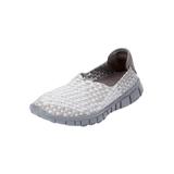 Extra Wide Width Women's CV Sport Ria Slip On Sneaker by Comfortview in Silver Grey (Size 11 WW)