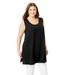 Plus Size Women's Georgette Tunic Tank by Jessica London in Black (Size 26 W) Top Blouse