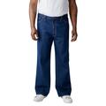 Men's Big & Tall LIBERTY BLUES™ SIDE-ELASTIC WIDE LEG 5 POCKET JEANS by Liberty Blues in Stonewash (Size 44 40)