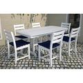 POLYWOOD® La Casa Café Dining Side Chair Plastic/Resin in Blue | 34 H x 17 W x 21.25 D in | Outdoor Dining | Wayfair TD100PB