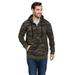 Burnside B8615 Men's French Terry Full-Zip Hooded Sweatshirt in Greenuflage size XL | Cotton/Polyester Blend 8615, BN8615