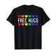 CSD Shirt Free Hugs Regenbogen Love LGBT Geschenk Gay Pride T-Shirt