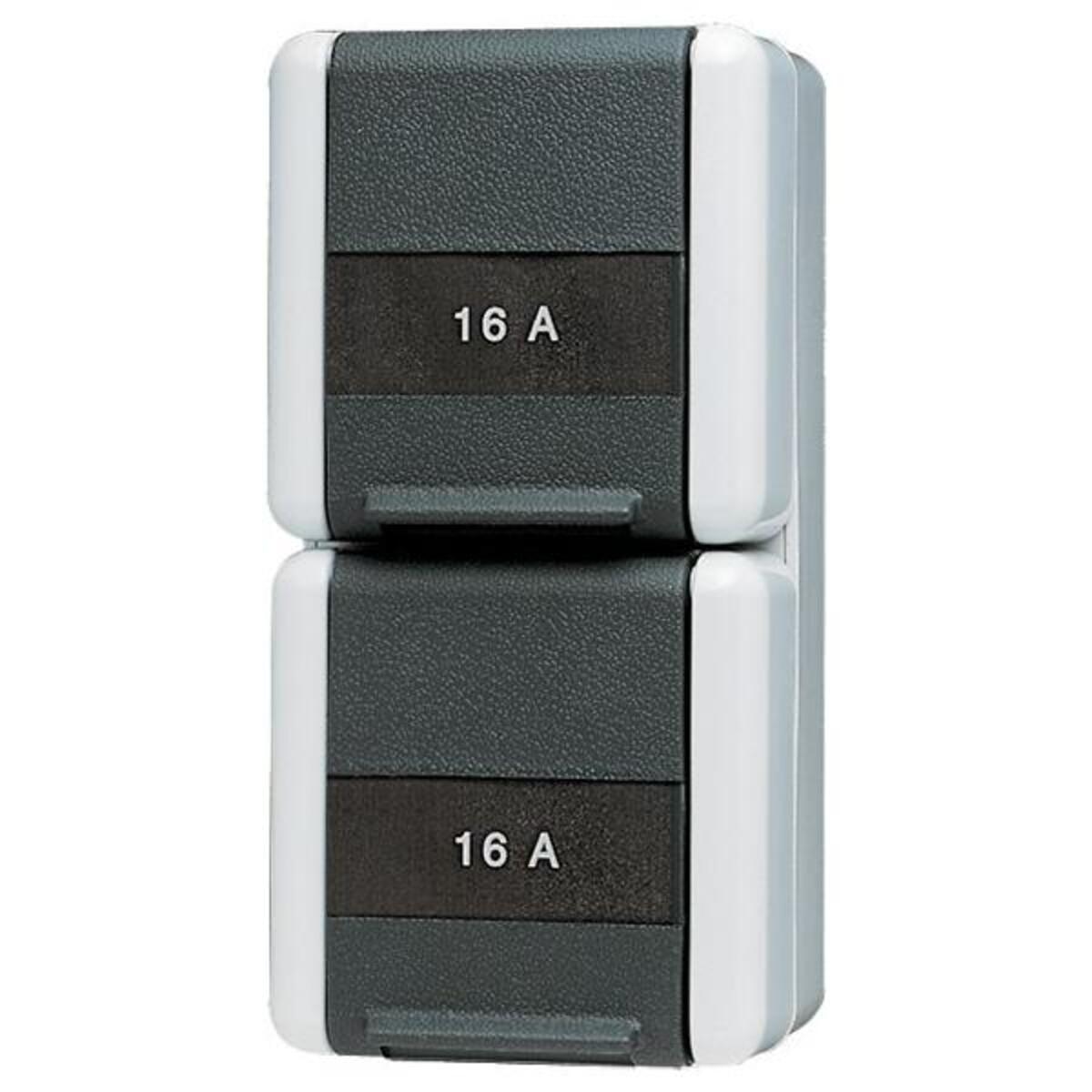 Jung SCHUKO-Steckdose 2-fach 822 NAW 822NAW Image