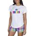 Women's Concepts Sport White New York Knicks Razzle Knit T-Shirt & Short Set