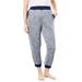 Plus Size Women's Lounge Jogger Pant by Dreams & Co. in Evening Blue Marled (Size 14/16) Pajama Bottoms