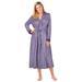 Plus Size Women's Marled Long Duster Robe by Dreams & Co. in Plum Burst Marled (Size 18/20)