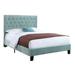 Etta Avenue™ Kayden Tufted Upholstered Low Profile Standard Bed Metal in Blue | 54.7 H x 81.5 W x 85.9 D in | Wayfair