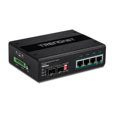 TRENDnet 6-Port Industrial Gigabit PoE+ DIN-Rail S...