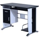 Bureau informatique design en mdf 100 l x 52 i x 75H cm noir et blanc