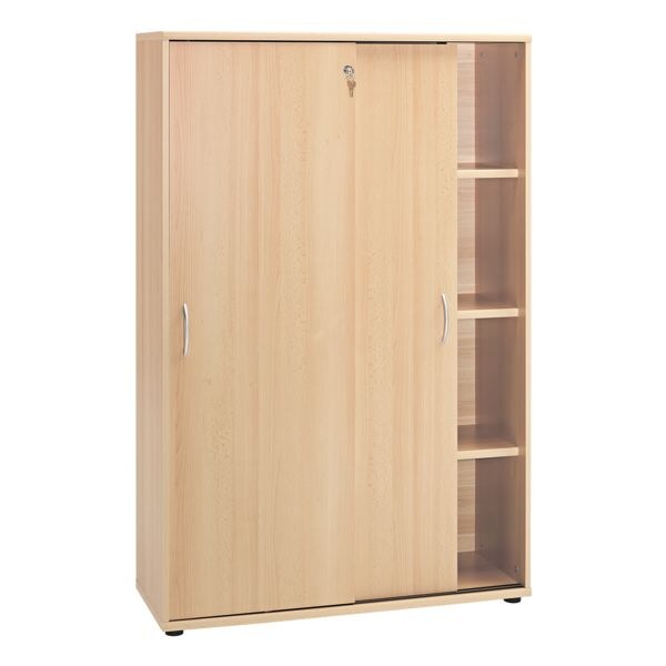 Möbelpartner Schiebetürenschrank 4 OH braun, 100x153x39.5 cm