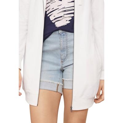 Plus Size Women's Frayed Cuff Hem Shorts by ellos in Bleach Distressed (Size 28)