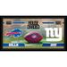 Buffalo Bills vs. New York Giants Framed 10" x 20" House Divided Football Collage