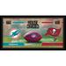 Miami Dolphins vs. Tampa Bay Buccaneers Framed 10" x 20" House Divided Football Collage