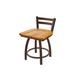 Holland Bar Stool 411 Jackie Low Back Swivel Vanity Stool Metal in Brown | 31 H x 17 W x 17 D in | Wayfair 41118BZMedOak