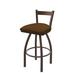 Holland Bar Stool 821 Catalina Low Back Swivel Bar Stool Upholstered/Metal in Brown | 34 H x 18 W x 18 D in | Wayfair 82125BZ001