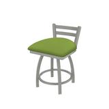 Holland Bar Stool Jackie 18" Tall Metal Vanity Stool Faux Leather/Upholstered/Leather/Metal in Green/Gray/Black | 31 H x 17 W x 17 D in | Wayfair
