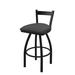 Holland Bar Stool 821 Catalina Low Back Swivel Bar Stool Upholstered/Metal in Blue/Black | 34 H x 18 W x 18 D in | Wayfair 82125BW004