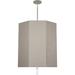 Robert Abbey Kate 6 - Light Unique Drum Chandelier Textile/Metal in Gray | 25 H x 23.75 W x 23.75 D in | Wayfair SG203