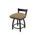 Holland Bar Stool Catalina 18" Low Back Vanity Stool Faux Leather/Upholstered/Leather in Black/Brown | 28 H x 17 W x 17 D in | Wayfair 82118BW013