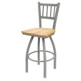 Holland Bar Stool Contessa Swivel Solid Wood Counter, Bar & Extra Tall Stool Wood/Metal in Gray | 39 H x 16 D in | Wayfair 81025ANNatOak