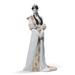 Lladro Chinese Beauty Woman Statue Porcelain/Ceramic in Black/White/Yellow | 20.47 H x 11.02 W x 7.48 D in | Wayfair 01008639