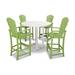 POLYWOOD® Palm Coast 5-Piece Round Farmhouse Bar Set Plastic in Green | 48 W x 48 D in | Outdoor Furniture | Wayfair PWS261-1-10047